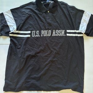 U.S. Polo Assn Men’s Polo Tee - Black - Size 4XL - Short Sleeve, Big & Tall